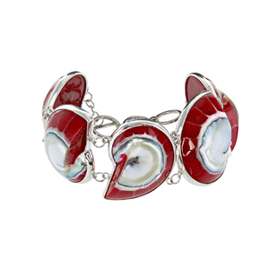 Red Nautilus Shell Bracelet