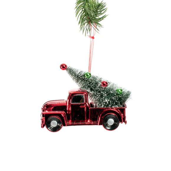 Red Standing Truck Ornament