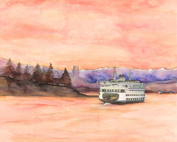 Red Sky Commute - Bainbridge Island to Seattle Run
