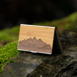 Handmade Wooden Business Card Holder (Sawtooth Mountains)