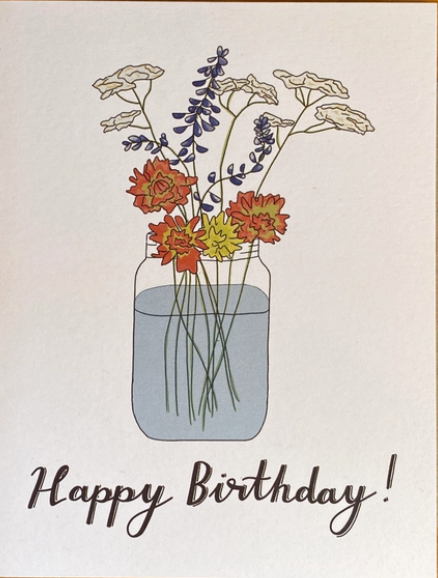 Happy Birthday Flower Bouquet Card