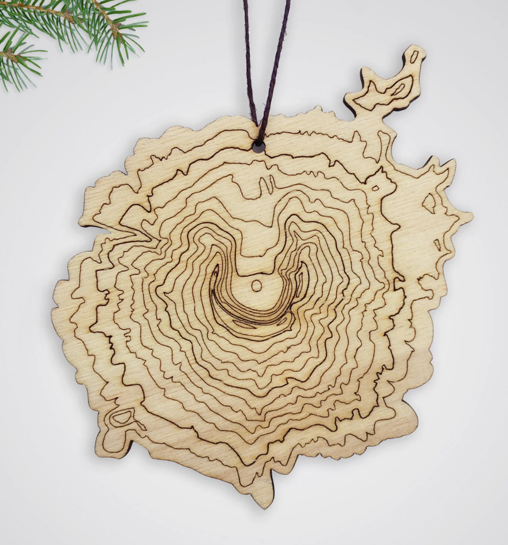 Mount St Helens Topography Ornament