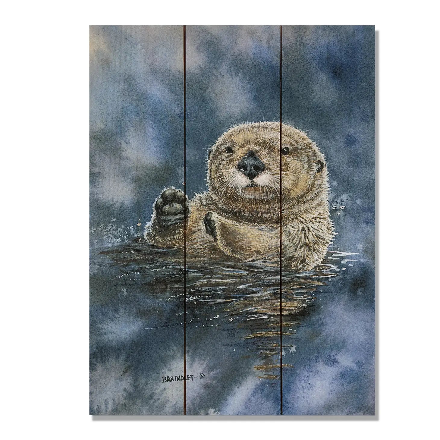 Sea Otter Wood Print