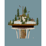 Seattle Overgrown Space Needle Giclee Print