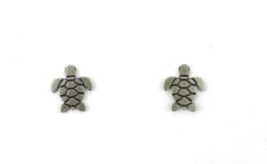 Sea Turtle Post Silver
