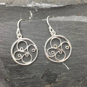 Silver Small Round Filigree Earrings