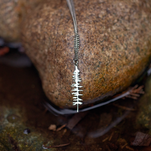Handcrafted Sterling Silver Sitka Spruce Tree Pendant