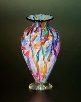 Small Flat White Vase