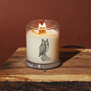 Soy Candle with Wood Wick - The White Lodge