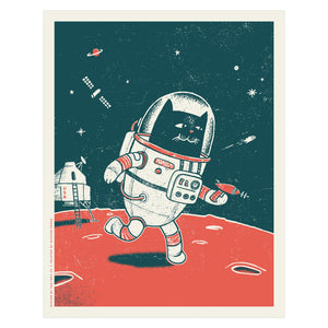 Space Cat Screen Print