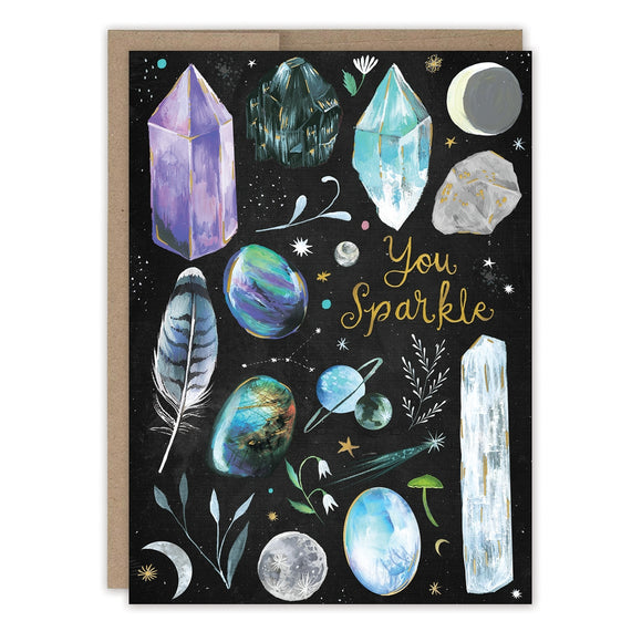 Sparkly Gems Birthday Card