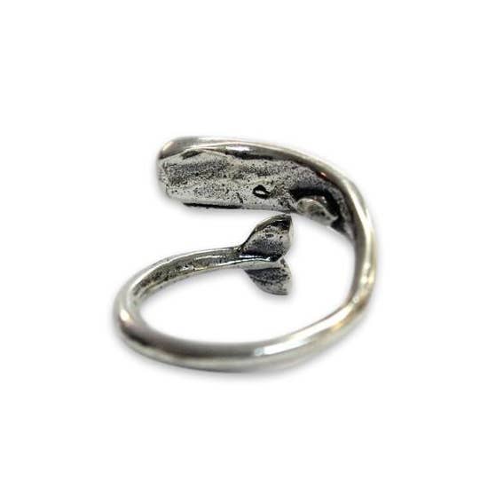 Sperm Whale Ring - Silver Plated