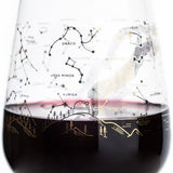 Starry Night Stemmed Wine Glass