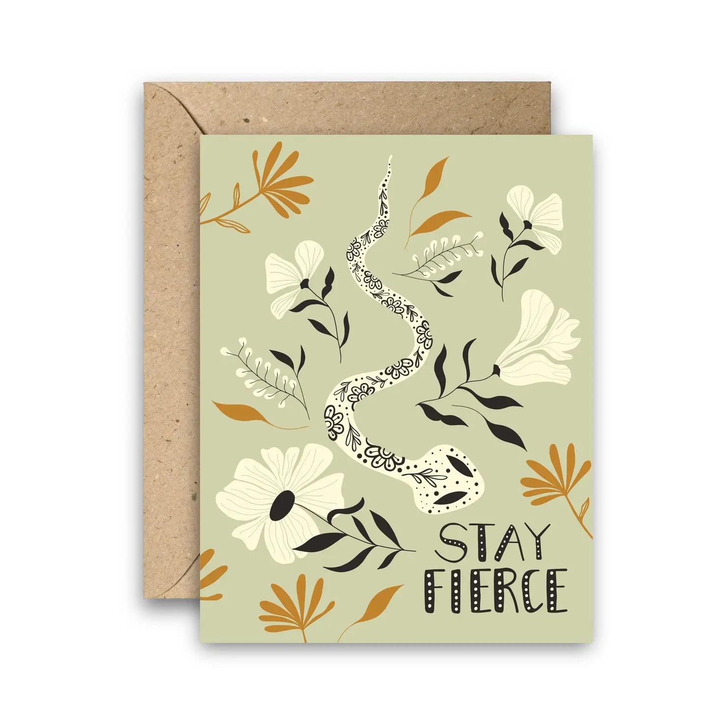 Stay Fierce Snake Greeting Card