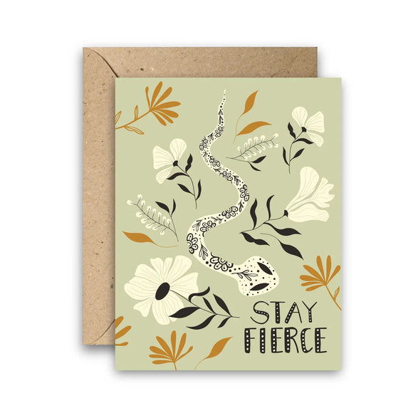 Stay Fierce Snake Greeting Card