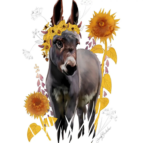 Sunflower Donkey | Print