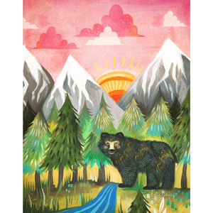 Sunrise Bear Art Print