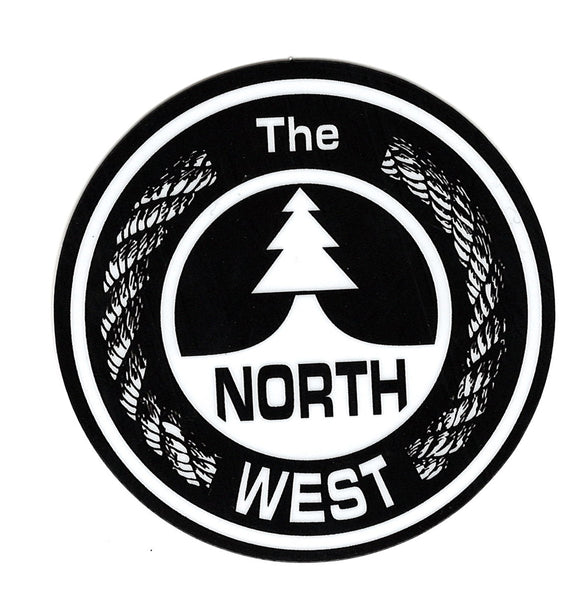 Round The Northwest Black & White Sticker