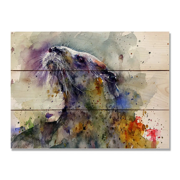The Otter Wood Print