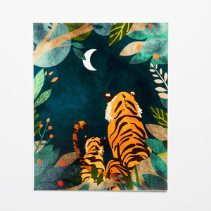 Tigers at Night Print