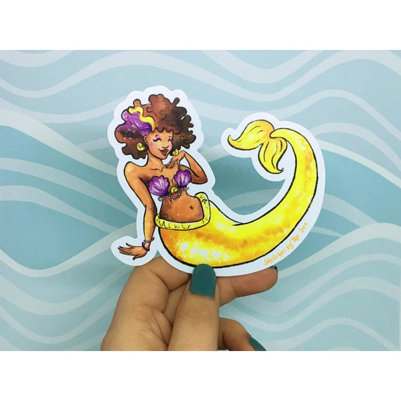 Topaz Mermaid Sticker
