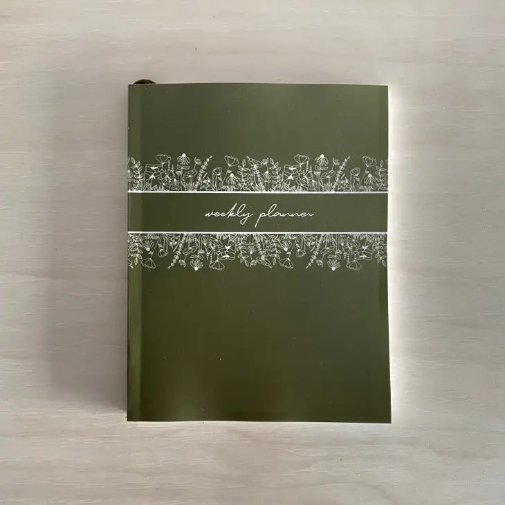 Undated 12-Month Weekly Planner - Green Floral