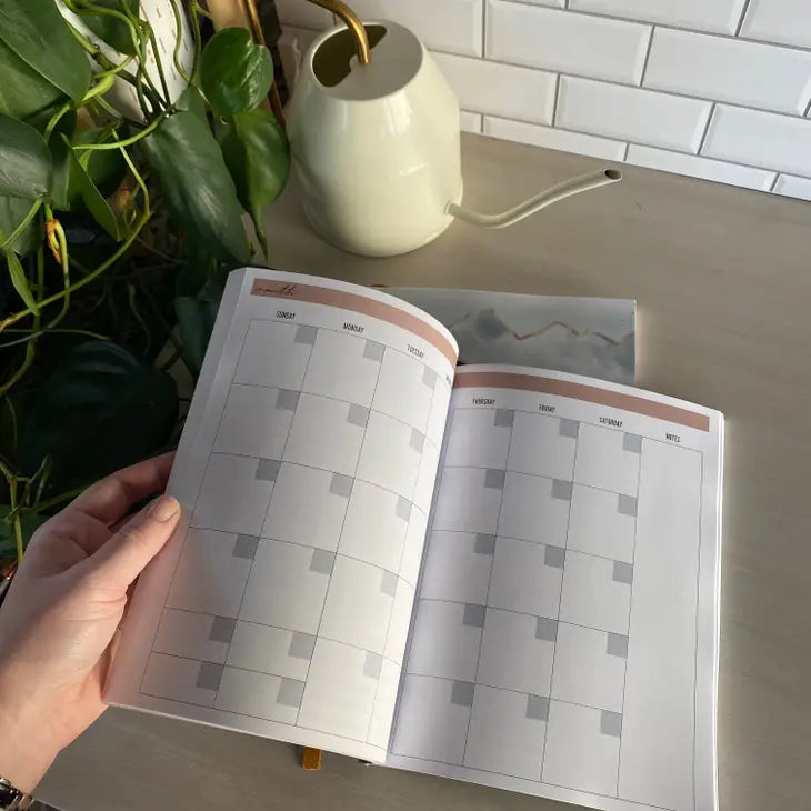 Undated 12-Month Weekly Planner - Green Floral