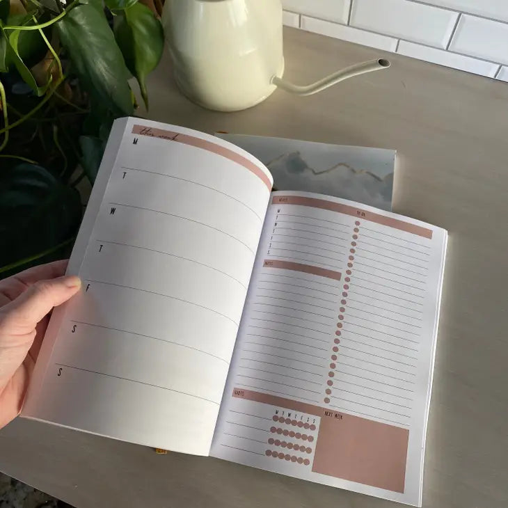 Undated 12-Month Weekly Planner - Green Floral