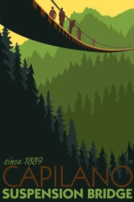 Vancouver, British Columbia - Capilano Suspension Bridge [12x18 Print]