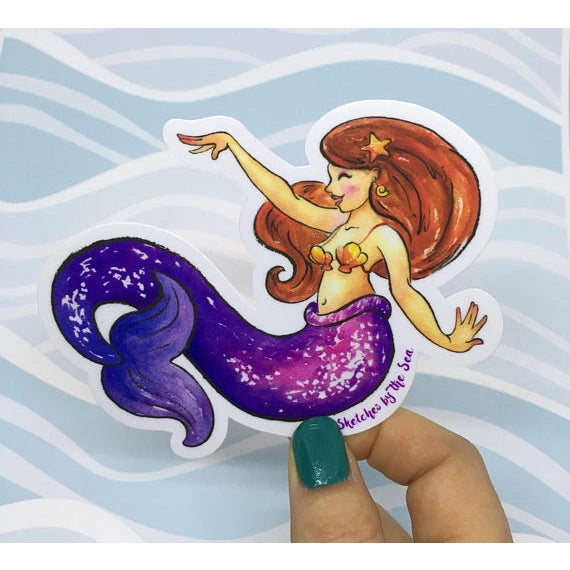 Violet Mermaid Sticker