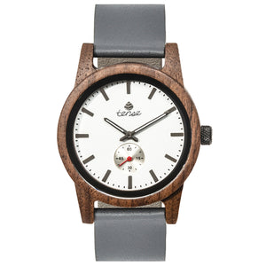 Hampton Leather Watch - Walnut Grey