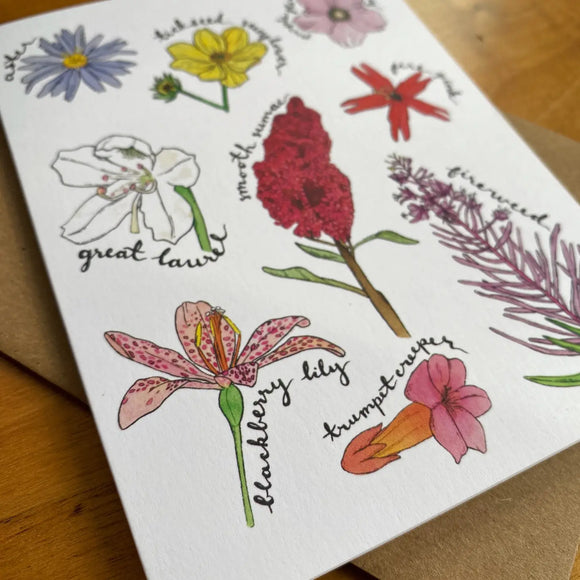 Watercolor Wildflower Card