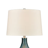 Waterville 31" Tall 3-Way 1-Light Blue Glass Table Lamp