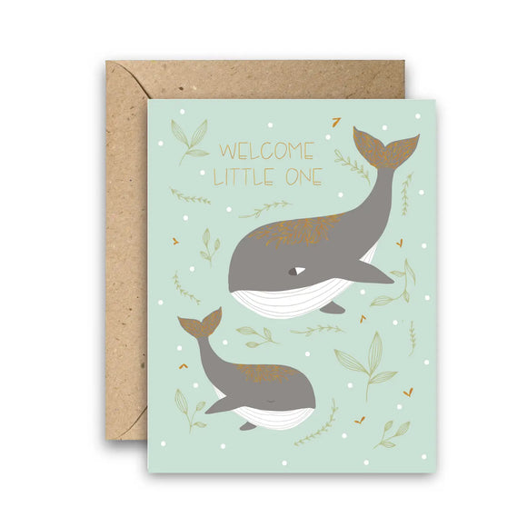 Welcome Little One Gold Foil Greeting Card