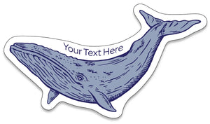 Whale Custom Name Drop Stickers