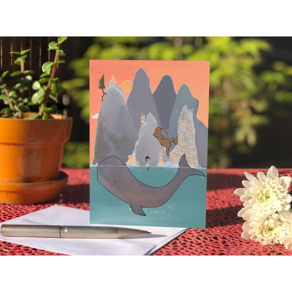 Whale (Design 21) Greeting Card