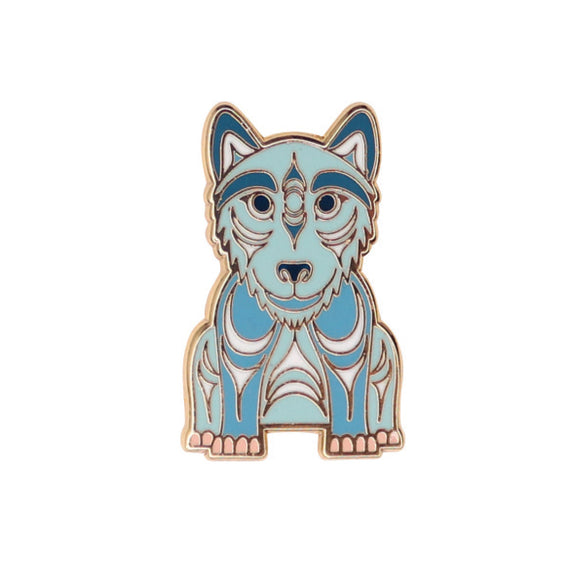 Wolf Enamel Pin