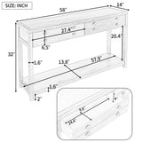 Wooden Console Table (Gray)