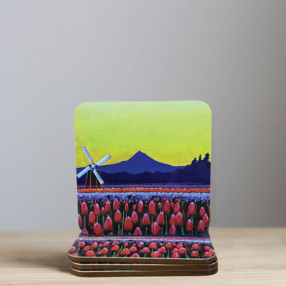 Wooden Shoe Tulip Farm Coasters