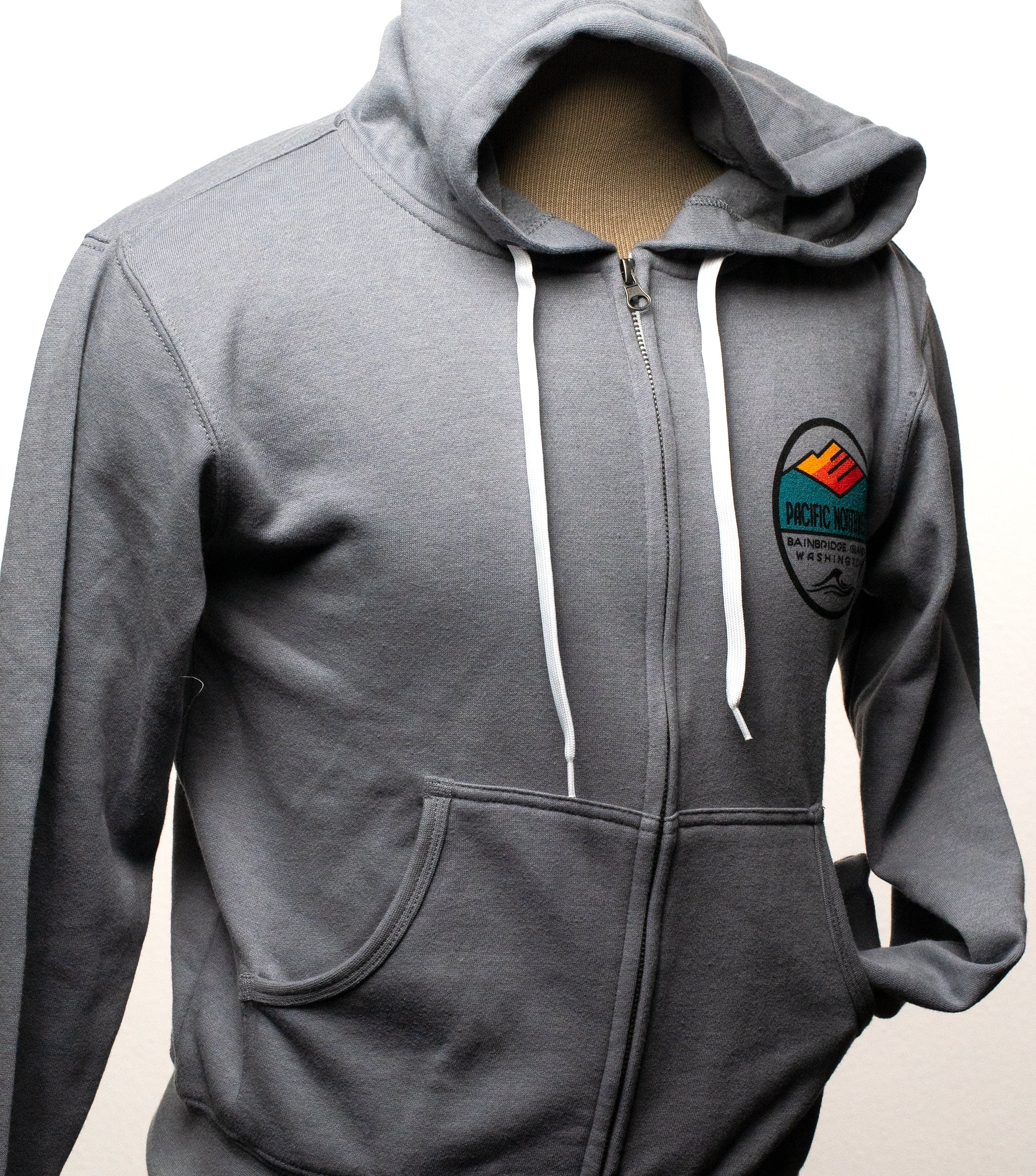 Bainbridge Island PNW ZipUp Hoodie | Gray