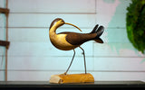 Hand Carved Wooden Curlew With Turned Head