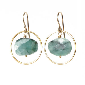 Celeste Earrings- Gold Emerald