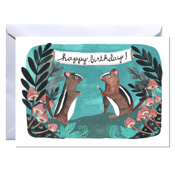 Chipmunk Birthday Card