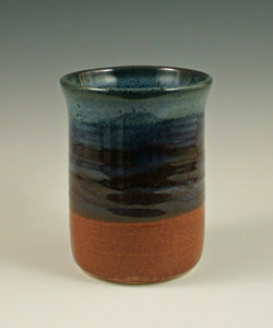 Crock- Round Small- Nutmeg/Floating Blue #102