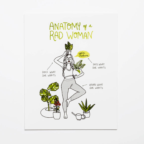 Anatomy of a Rad Woman Print