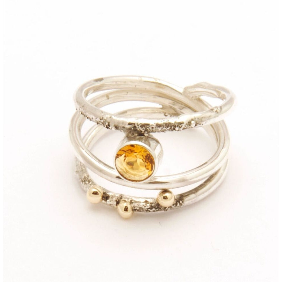 Twig Series Ring Topaz Yellow Honey
