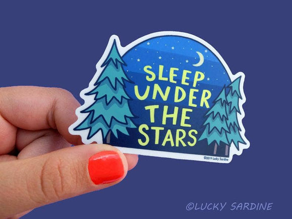 Sleep Under The Stars Night Sky Camping Vinyl Sticker