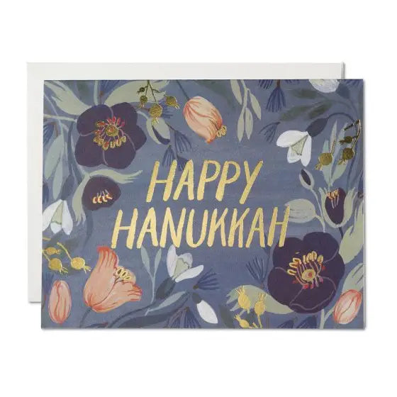 Hanukkah Floral Greeting Card