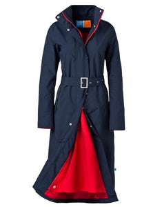 Women's Long Rain Jacket - Navy Blue