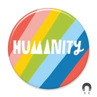Rainbow Humanity Round Magnet